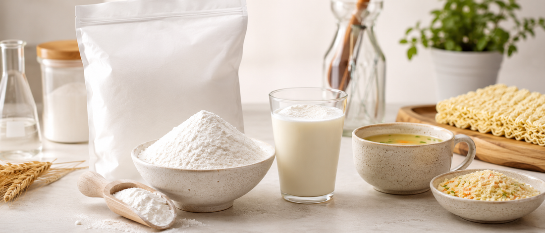 Maltodextrina: funciones en bebidas, polvos y alimentos instantáneos