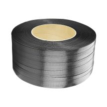 Fleje de polipropileno en rollo, 1/2 pulgada, manual, color negro 5 kg 900 metros - moleteado (trenzado)
